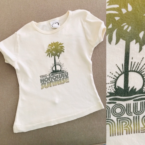 Girl Mania VINTAGE Y2K Honolulu HAWAII Tee Shirt TOP Size Small - Picture 2 of 5